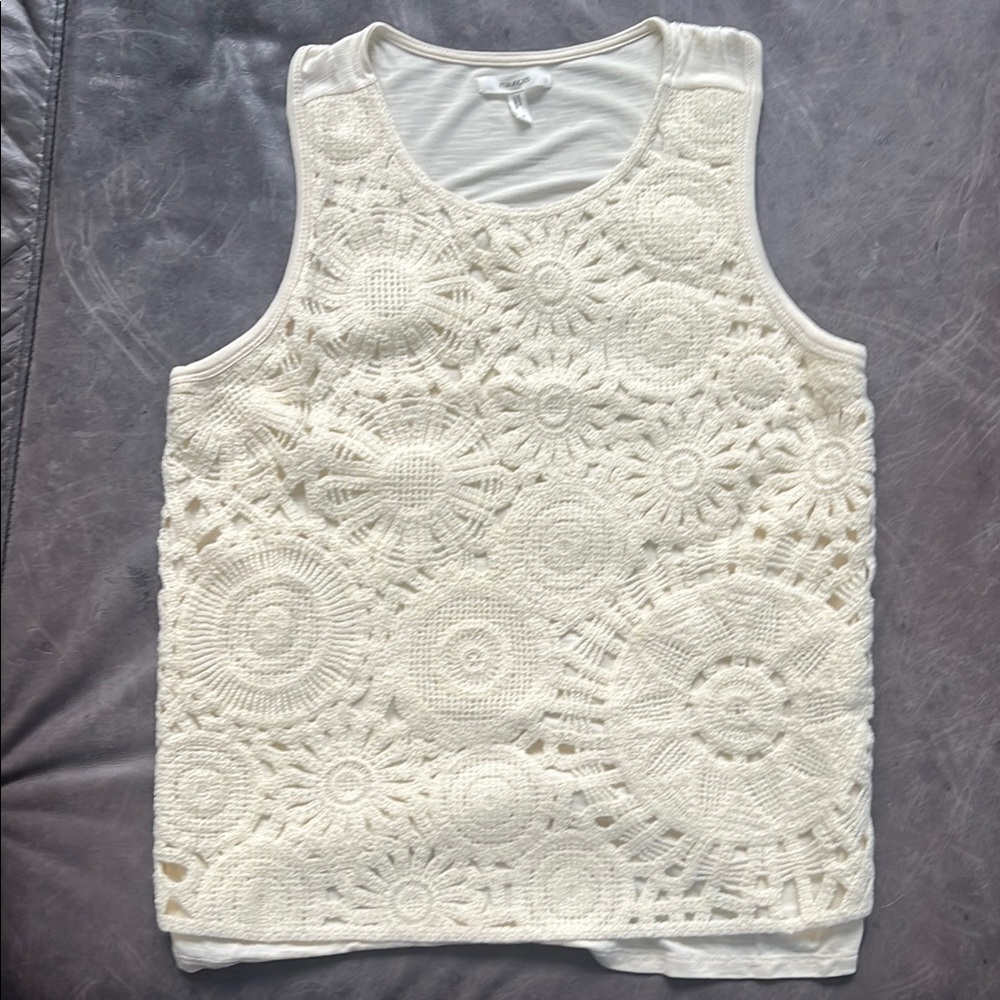 Maurices Elegant Cream Crochet Women's Top